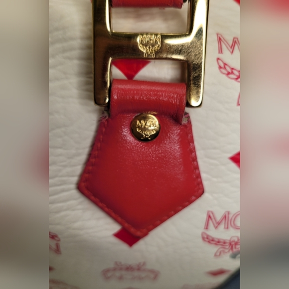 MCM Vicetos Princess Lioness Boston Leather & Suede Bag EUC - Picture 6 of 12